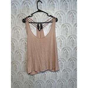 Bozzolo Plus Womens 3X Peach Strappy Racerback Tribal Tapestry Tank Top